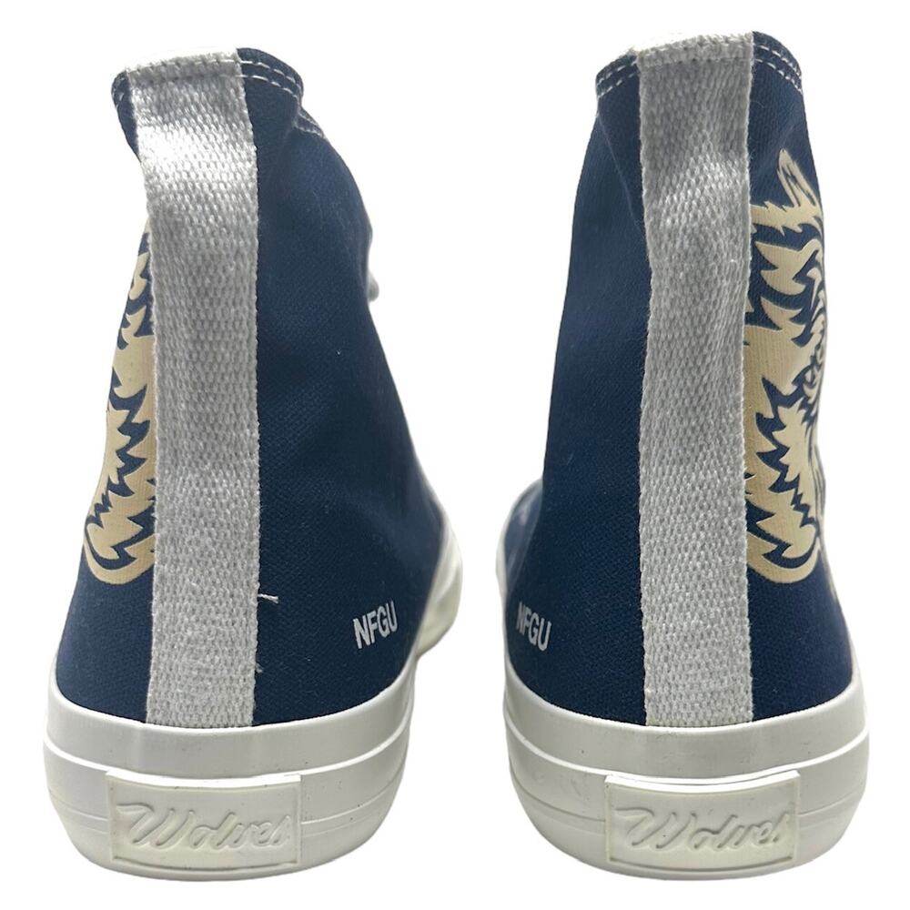 Darc Sport High Top Shoes W1-DIOS Wolves Forever NFGU Sneakers in Navy/Tan - Picture 5 of 8
